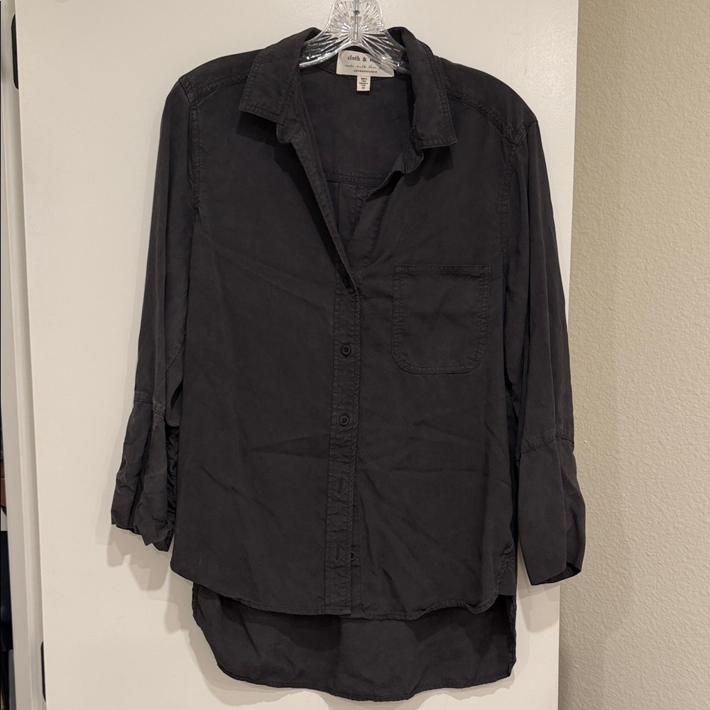 Anthropologie Gray Cloth & Stone Blouse